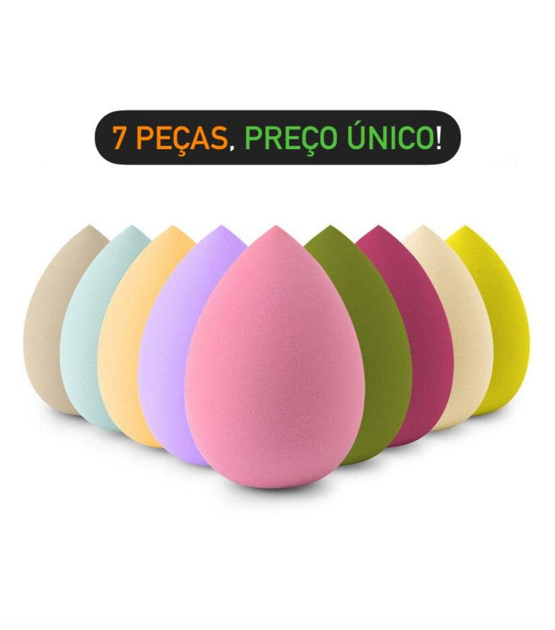 Conjunto Exclusivo: 7 Esponjas Maquiadoras. Único Preço! - DebutStore